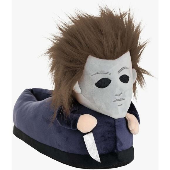 Michael Myers Plush Slipper Halloween Movie Slipper Size: ADULT SMALL/MEDIUM - Picture 2 of 8